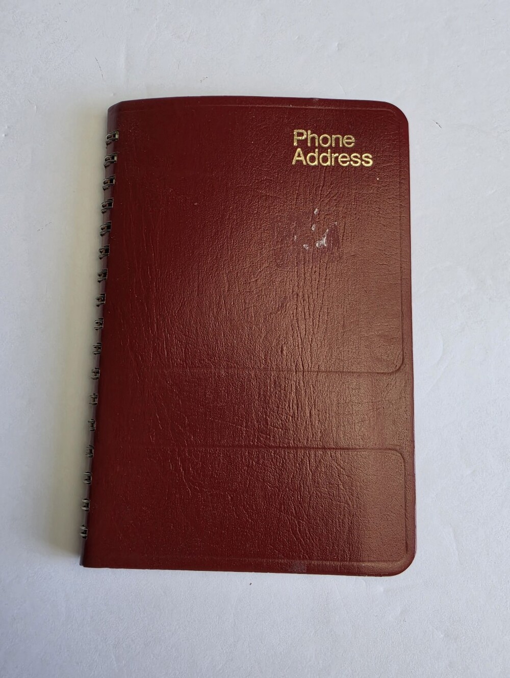 Telephone Address Book Vintage 1977 Guilford Spiral Bound Red G740